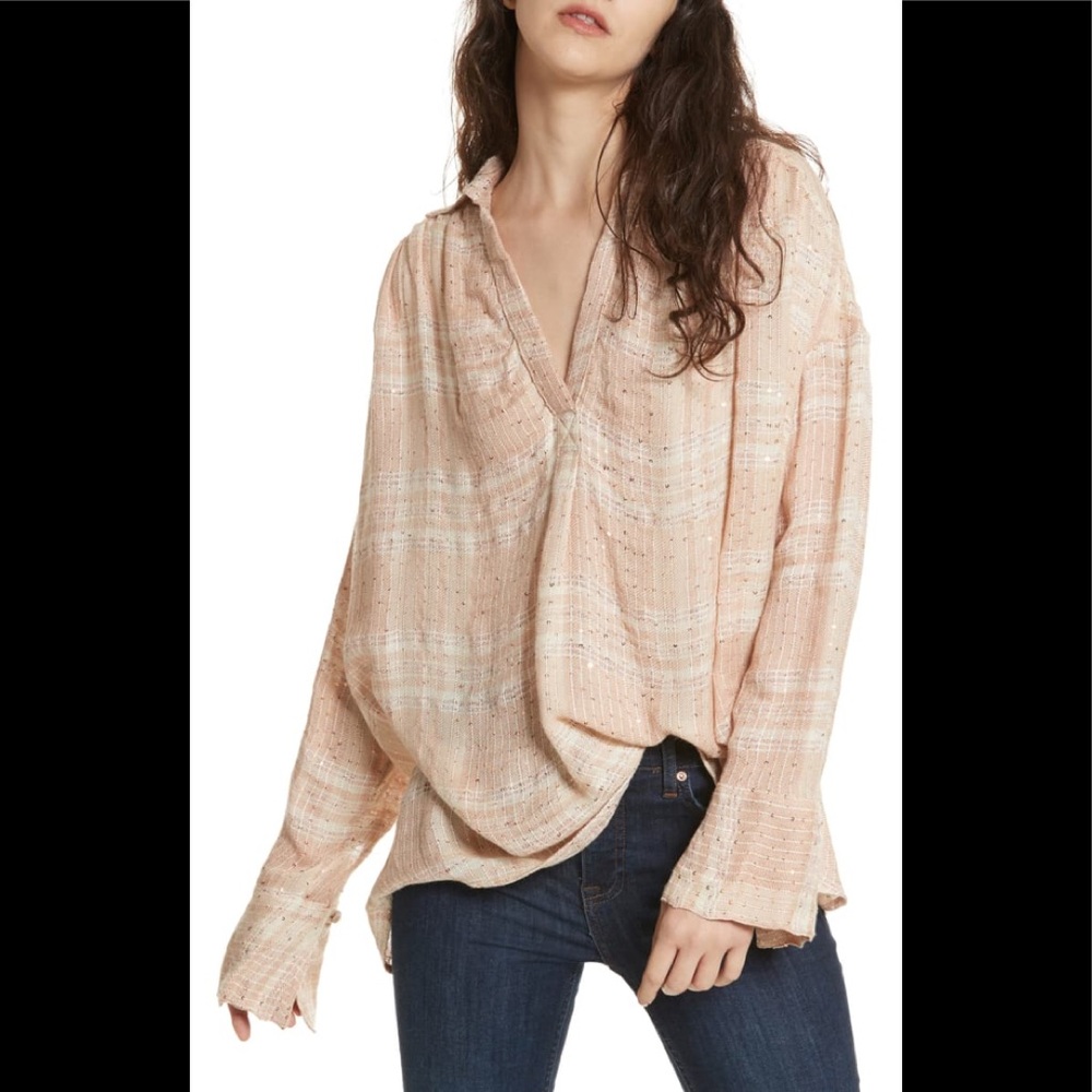 Free People Fearless Love pullover top. Sz medium